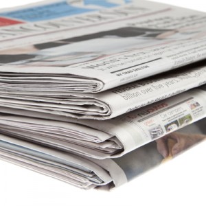 Stack of newspapers